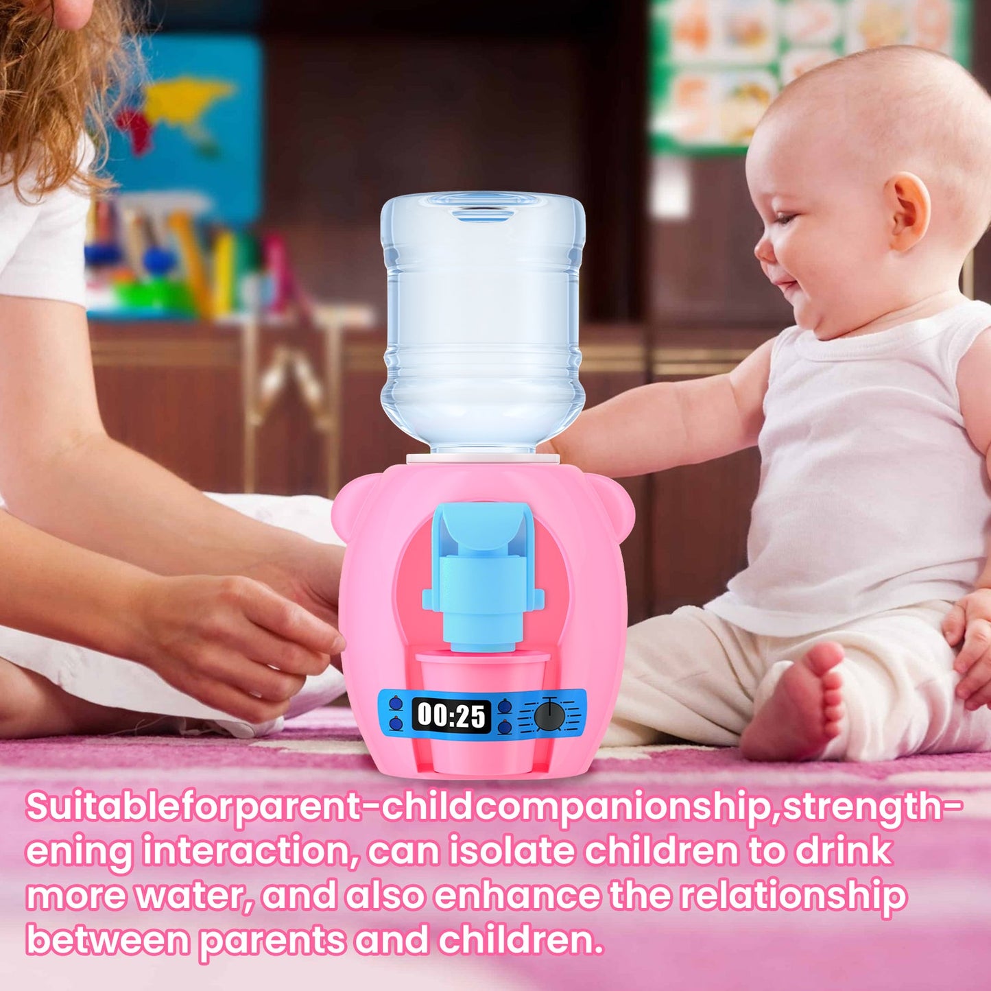 Dowmoo Children's Mini Water Dispenser Baby kitchen toy mini fun pretend play beverage dispenser that can dispense water