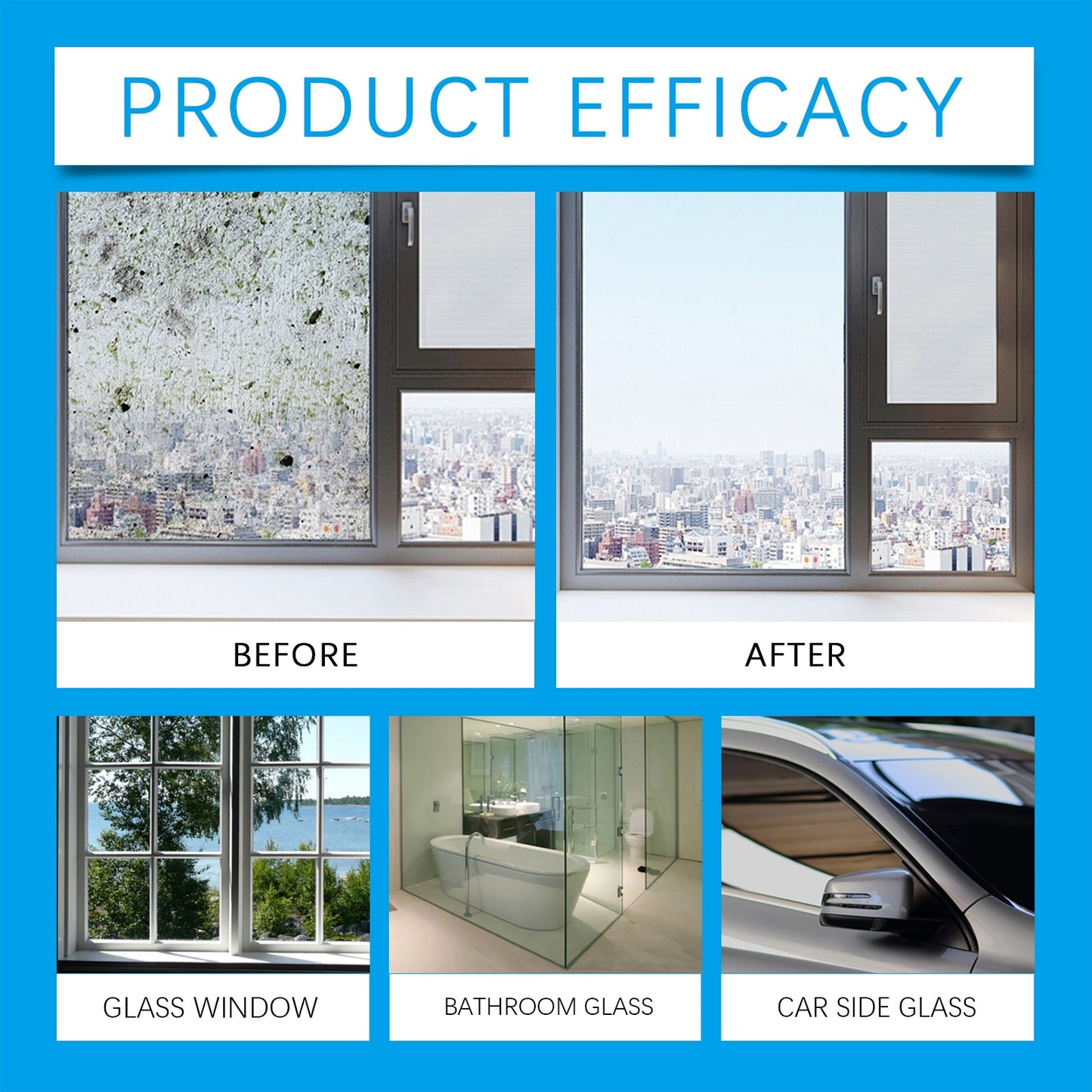 Jue-Fish Glass cleaning effervescent tablets Door and window glass, water stains, dust, and stubborn dirt are cleaned, leaving the mirror surface clear and bright