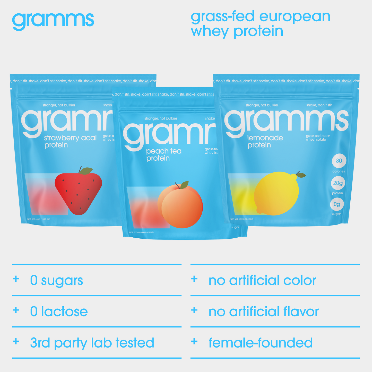 lemonade protein travel pack 450g