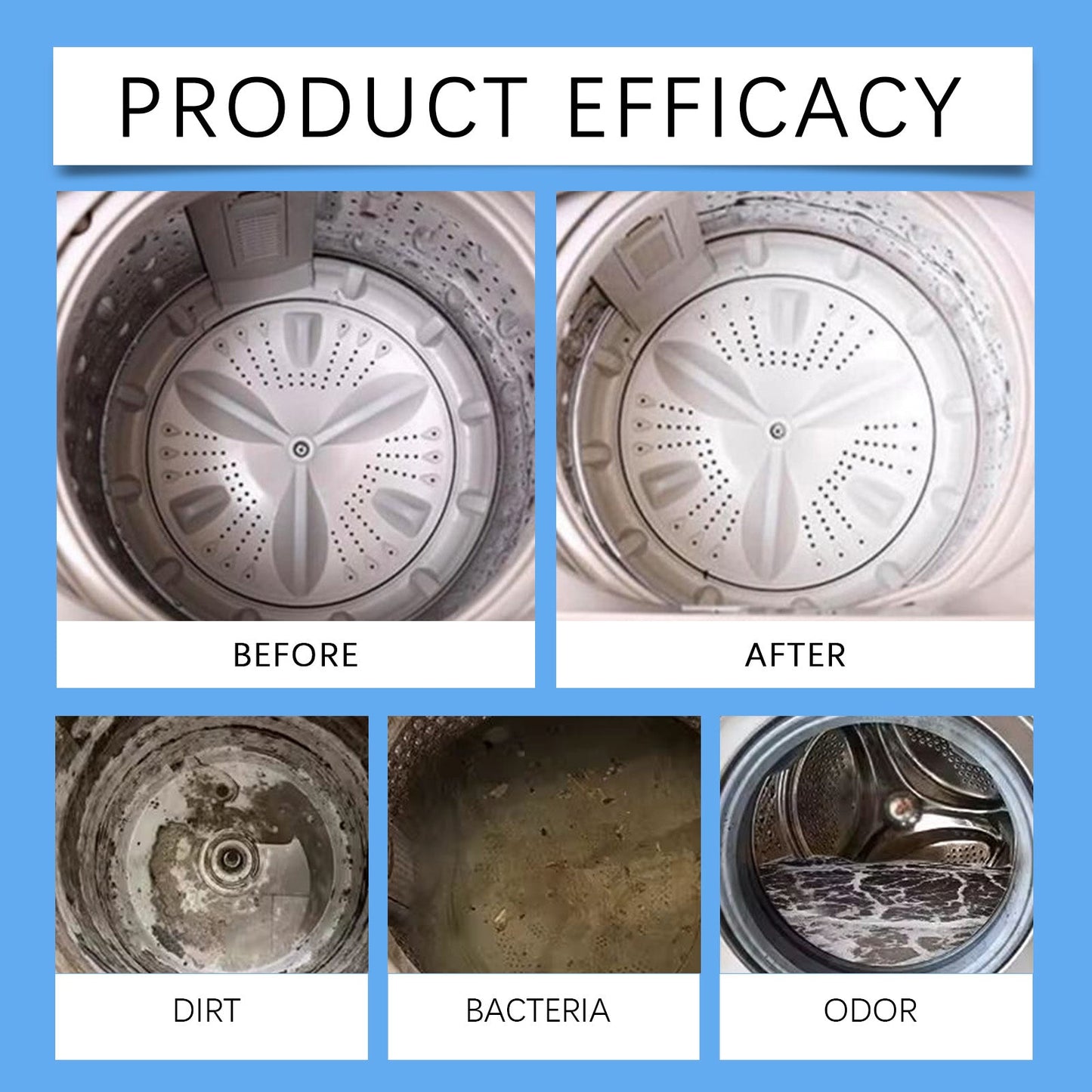Jaysuing Washing machine stain remover effervescent tablets Washing machine detergent for descaling, stain removal, and odor elimination