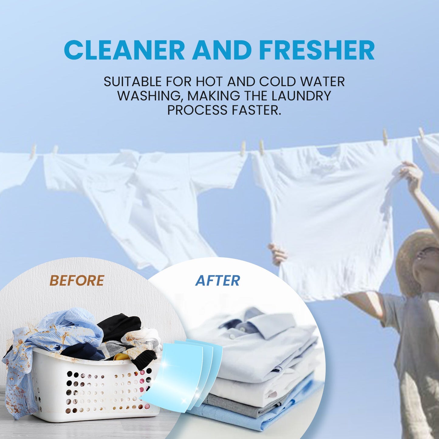 Jue-Fish Laundry tablets Deeply cleans clothes, removes oil stains and dirt, and leaves a long-lasting fragrance - clothing cleaning tablets