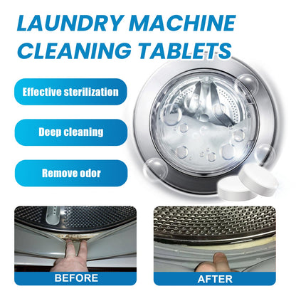 Jakehoe Washing machine effervescent tablets Drum washing machine cleaning tablets for removing dirt, odors, and leaving a fresh scent