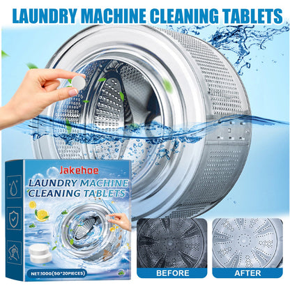 Jakehoe Washing machine effervescent tablets Drum washing machine cleaning tablets for removing dirt, odors, and leaving a fresh scent