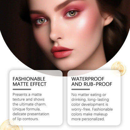 zephoco Matte Peel-Off Lip Glaze Series Nourishing lip care, hydrating and moisturizing, natural and long-lasting color makeup