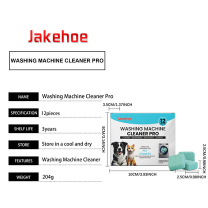 Jakehoe Washing machine cleaning tablets Cleaning the washing machine drum for household use, removing stains and scale