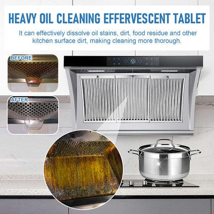 Jakehoe Kitchen cleaning effervescent tablets（Barrel） Multi-purpose cleaning tablets for kitchen grease and range hood cleaning