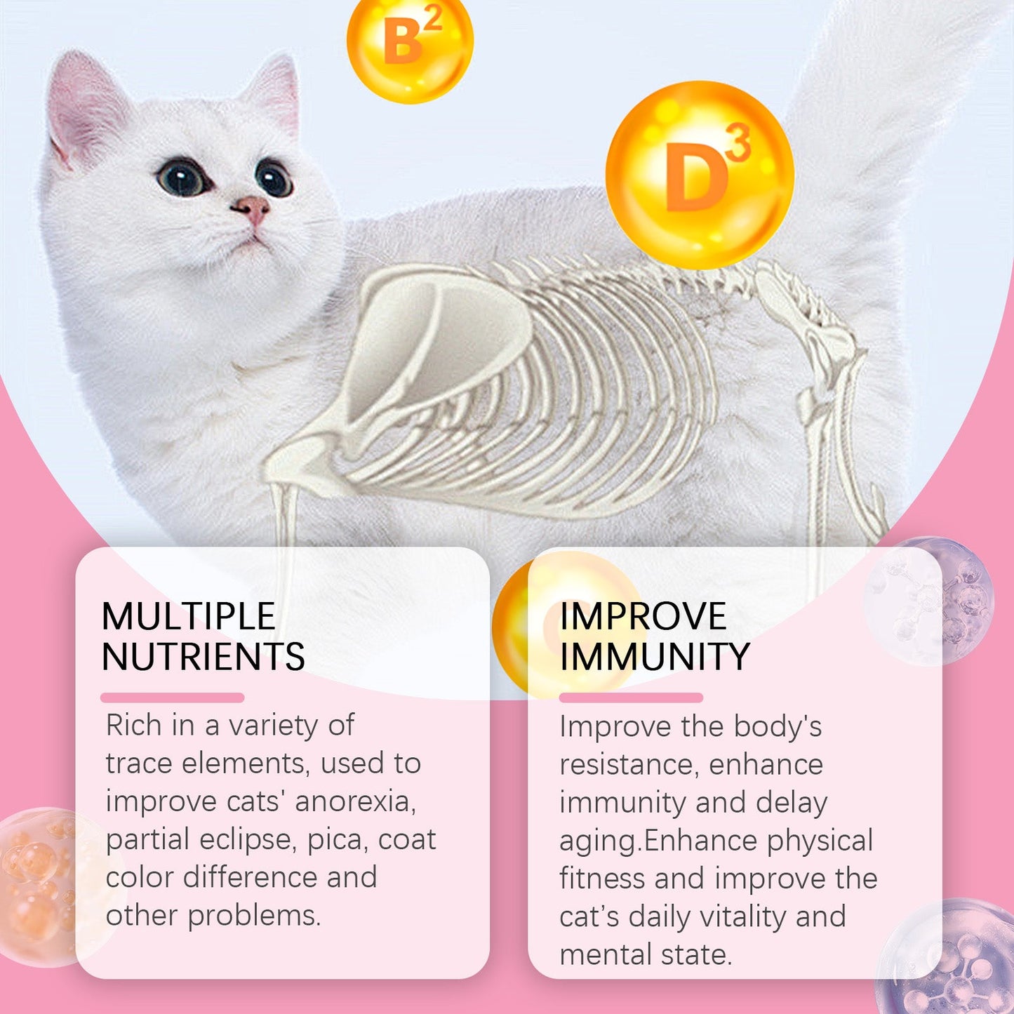Yegbong Micro-element tablets for cats Vitamin supplements for cats to balance their diet and provide nutritional supplements