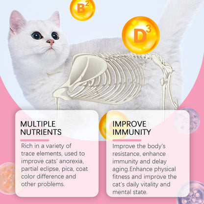 Yegbong Micro-element tablets for cats Vitamin supplements for cats to balance their diet and provide nutritional supplements