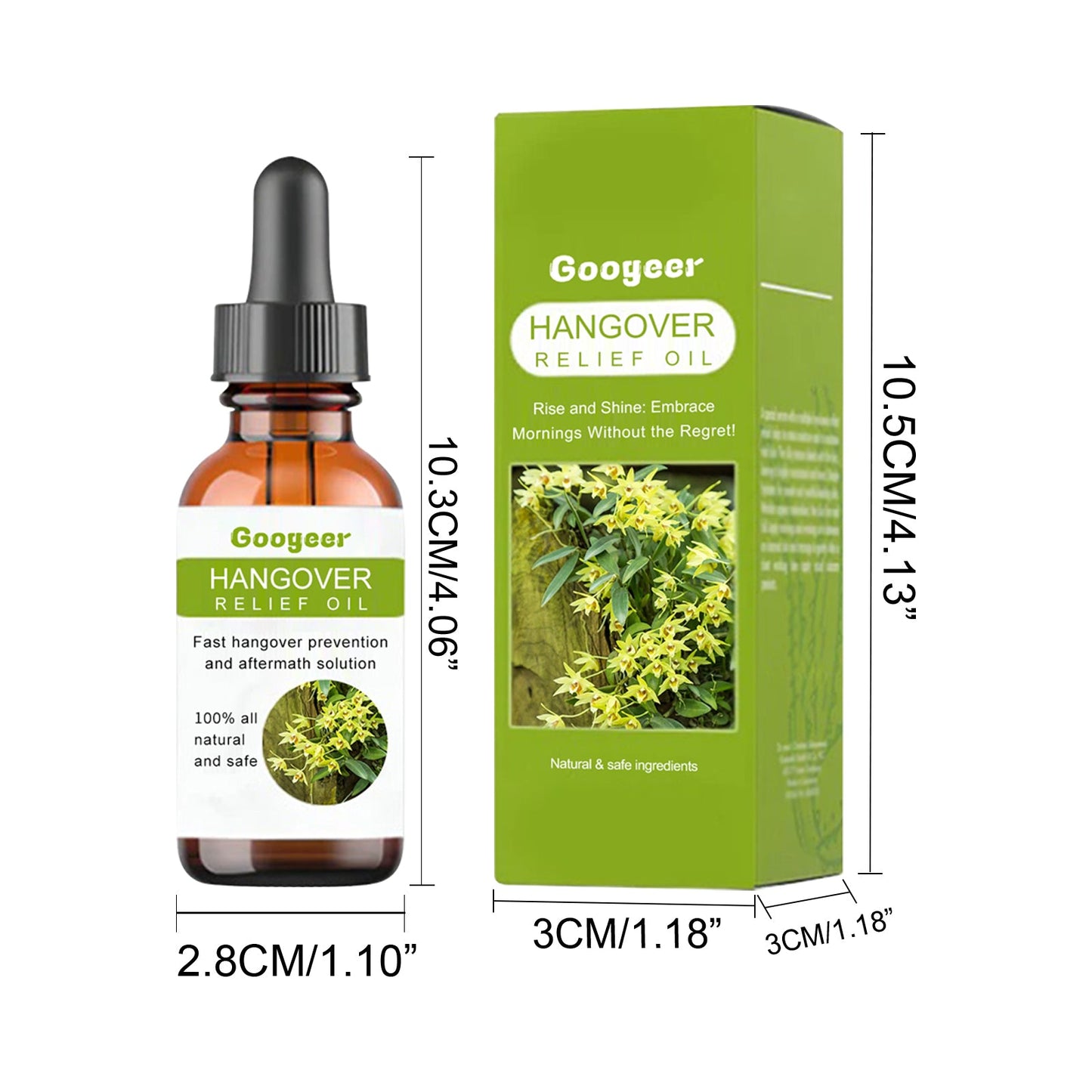 Googeer Anti-Hangover Oil Relieves hangover nausea, fatigue, dizziness, and body discomfort after drinking at parties and gatherings