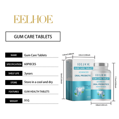 EELHOE Probiotic Oral Rinse Tablets Solid toothpaste tablets, portable mouthwash tablets, portable cleaning and stain removal for teeth