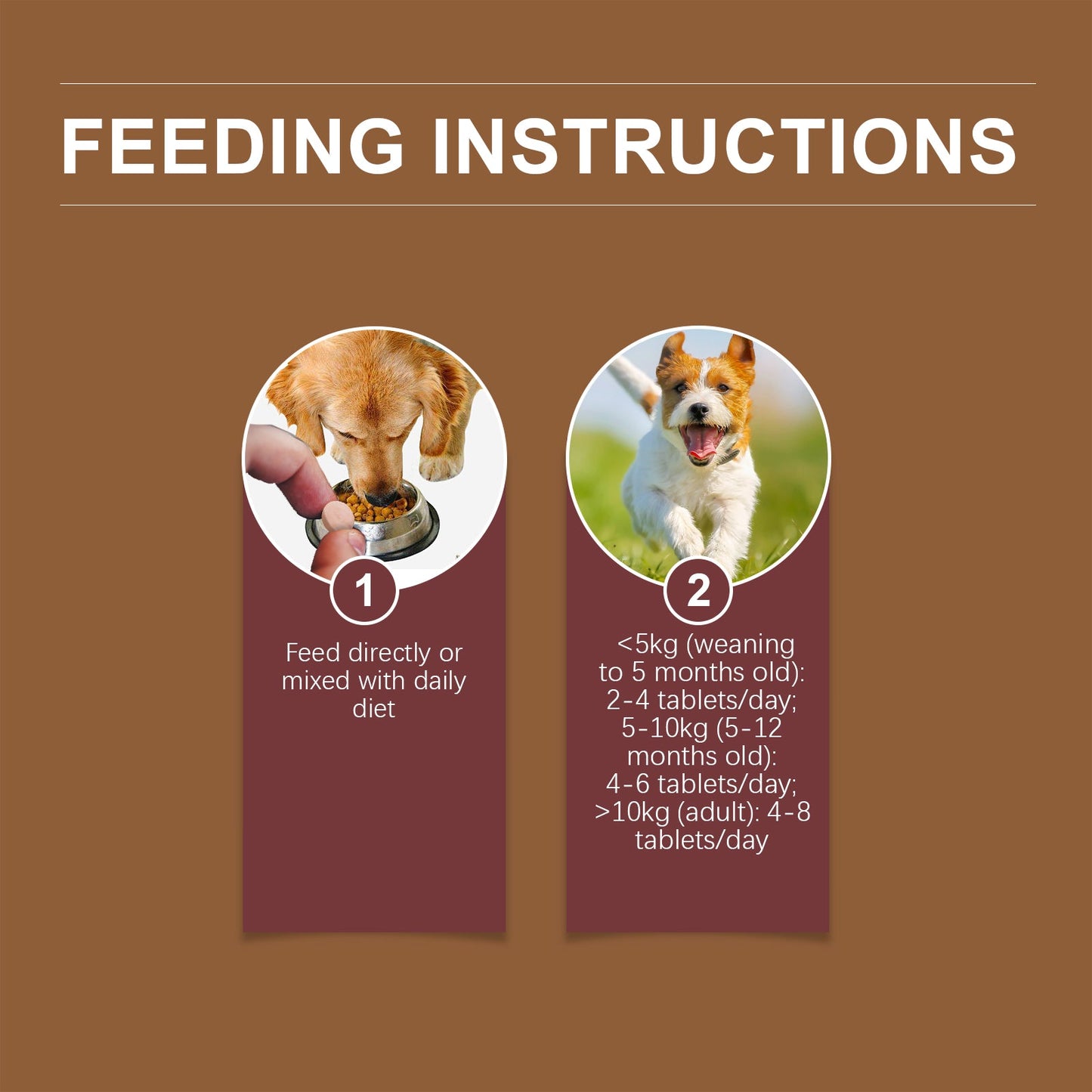 Yegbong Calcium Tablets for Dogs Pet Vitamin Supplement Oral Care Dietary Health Nutrition Calcium Tablets
