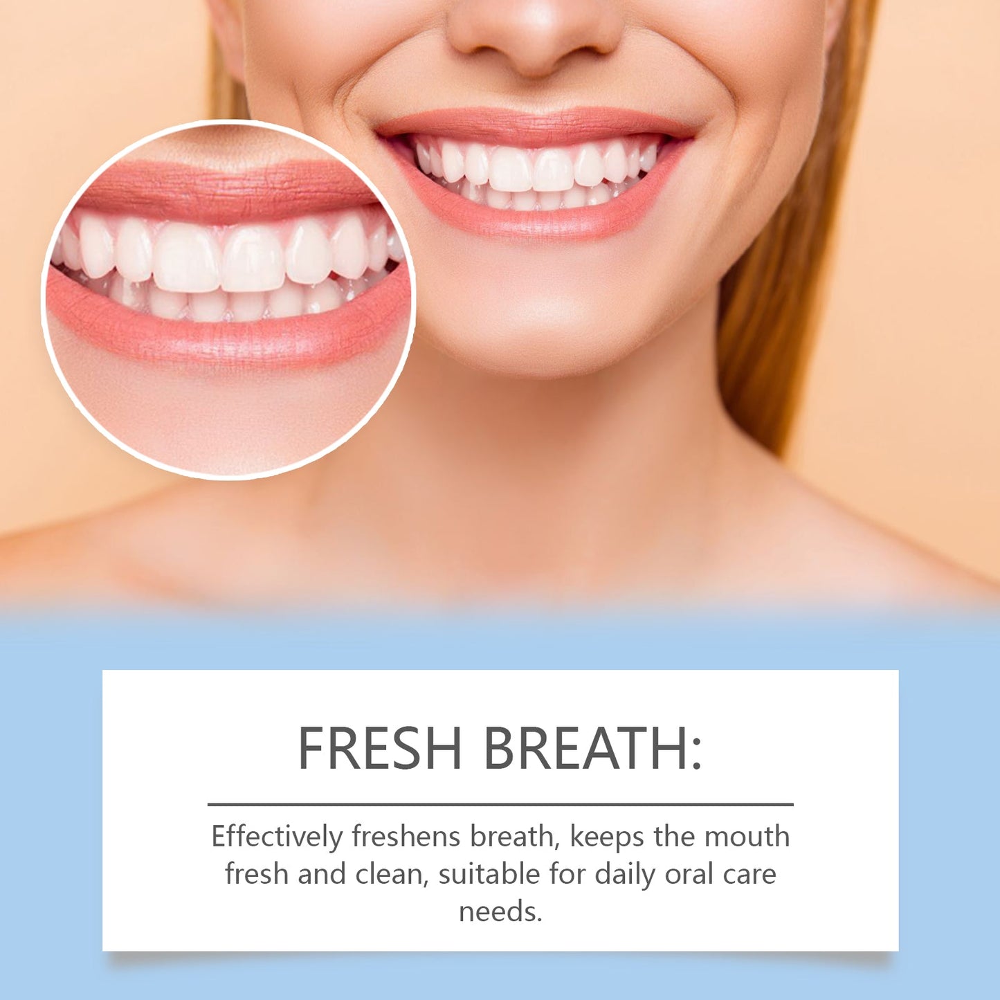 Oralhoe Mint toothpaste tablets Cleans yellow stains on teeth, freshens breath, convenient oral care, brightening mint toothpaste tablets