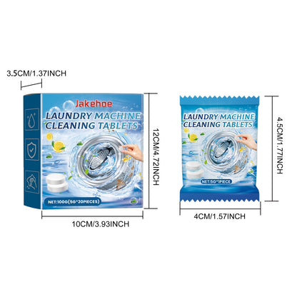 Jakehoe Washing machine effervescent tablets Drum washing machine cleaning tablets for removing dirt, odors, and leaving a fresh scent