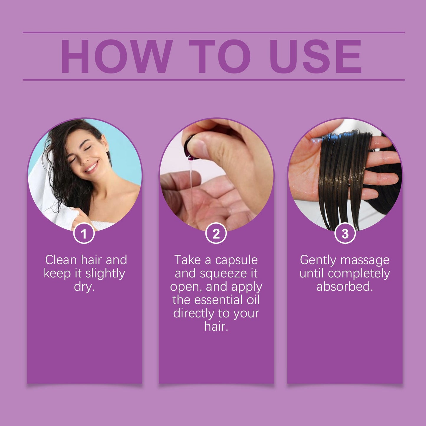 Jaysuing Hair Care Essential Oil Capsules Hair Smoothing Care to Improve Dryness and Frizz, Hair Care Essential Oil