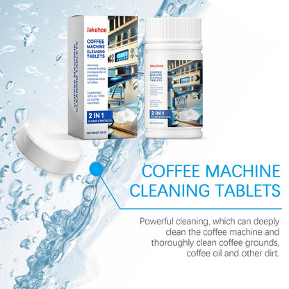 Jakehoe Coffee machine cleaning tablets Special cleaning tablets for coffee machines to remove stains, scale, and for maintenance and renovation