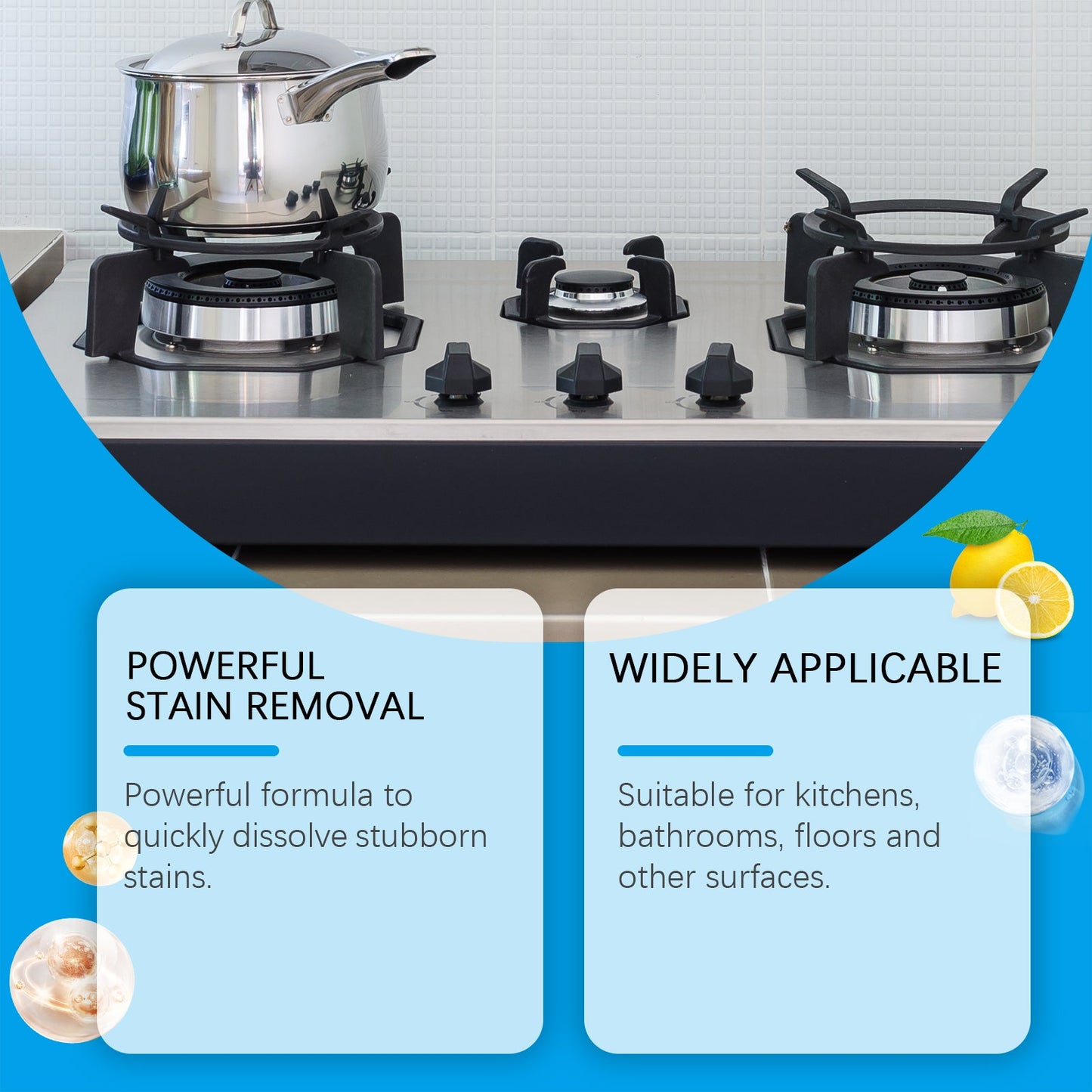 JUE FISH Multi-Surface Decontamination Effervescent Tablets Kitchen heavy grease and dirt cleaning stain remover effervescent tablets