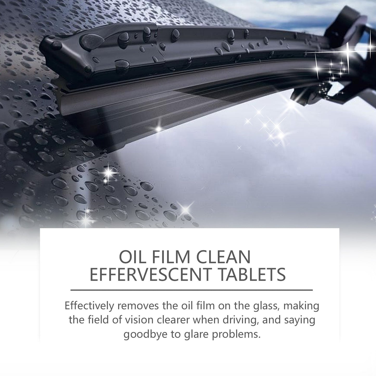 Rayhong Glass oil film cleaning tablets Front windshield oil film remover, stain remover, and brightening cleaning tablet