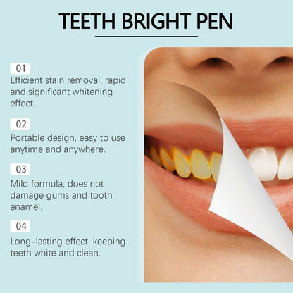Oralhoe Dental care pen Cares for oral hygiene, cleans teeth, removes yellow stains and plaque, freshens breath, teeth whitening pen