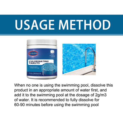 Jaysuing Effervescent Tablets Multifunctional Instant Cleaning Swimming Pool Water Quality Improvement Effervescent Tablets