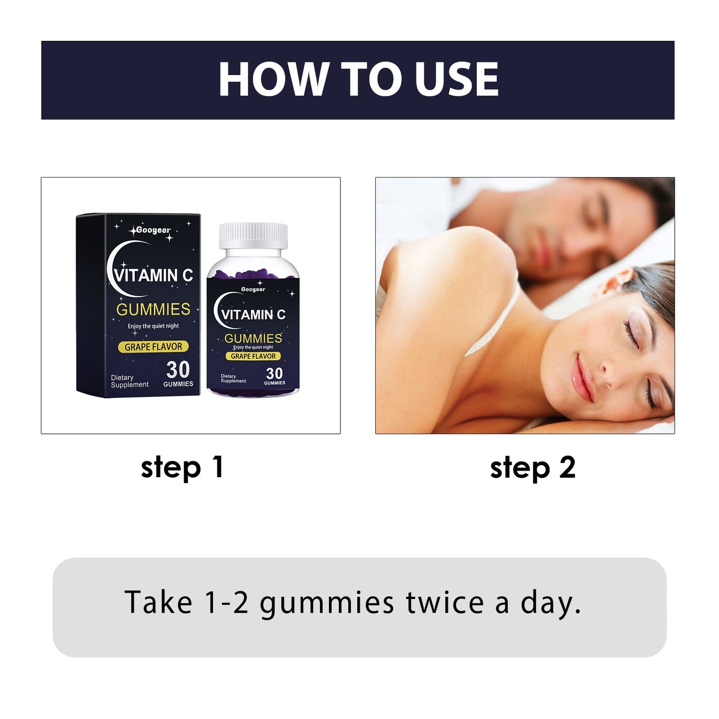 Googeer Melatonin gummies Vitamin C Gummy Body Supplement