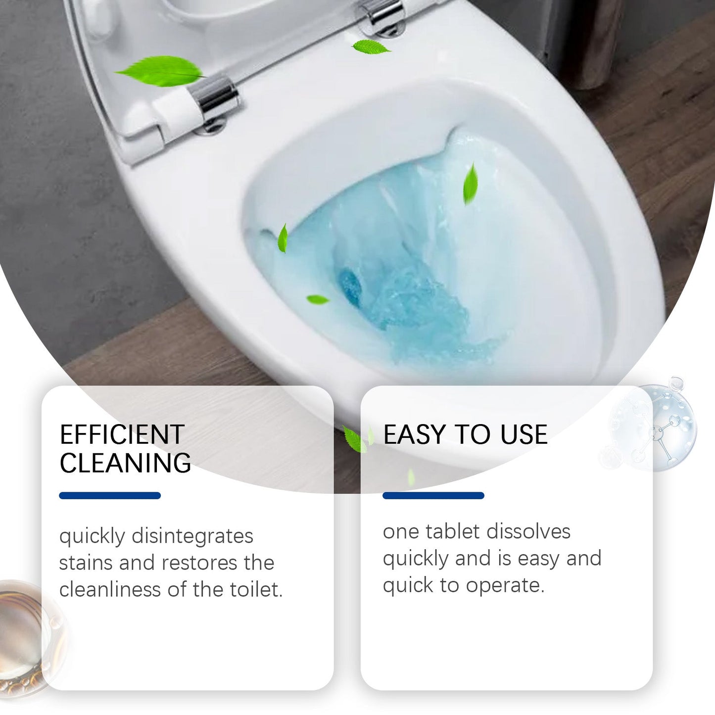 Jakehoe Toilet Cleaner Tablets Descaling and urine stain remover, toilet cleaner, deodorizing toilet decontamination effervescent tablets
