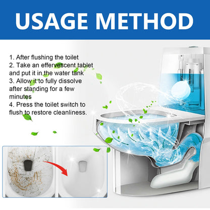 Jaysuing Toilet cleaning effervescent tablets Household descaling, deodorizing, and stain-removing toilet cleaner