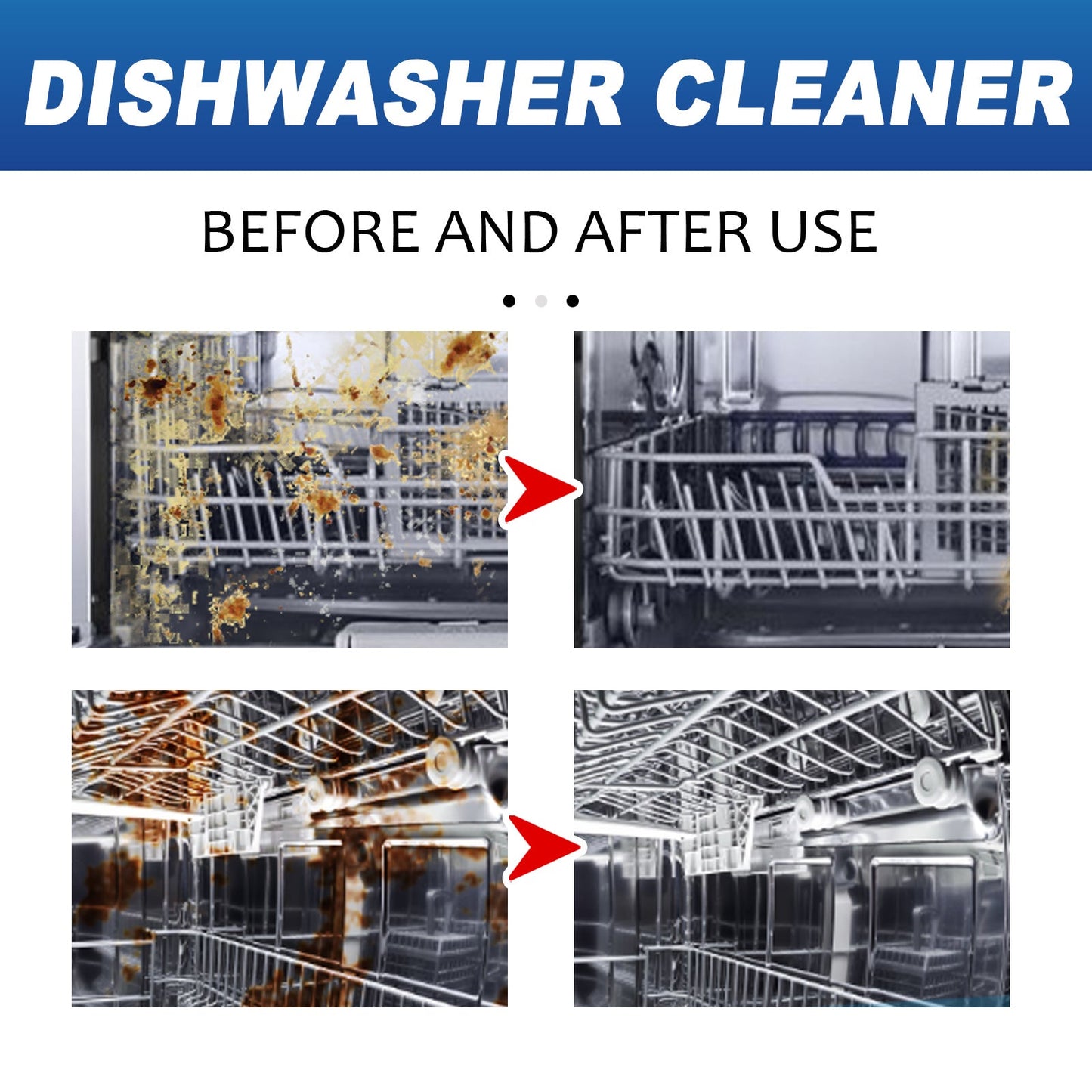 Jakehoe Dishwasher cleaning tablets Dishwasher-specific detergent and brightener for cleaning, removing grease and dirt