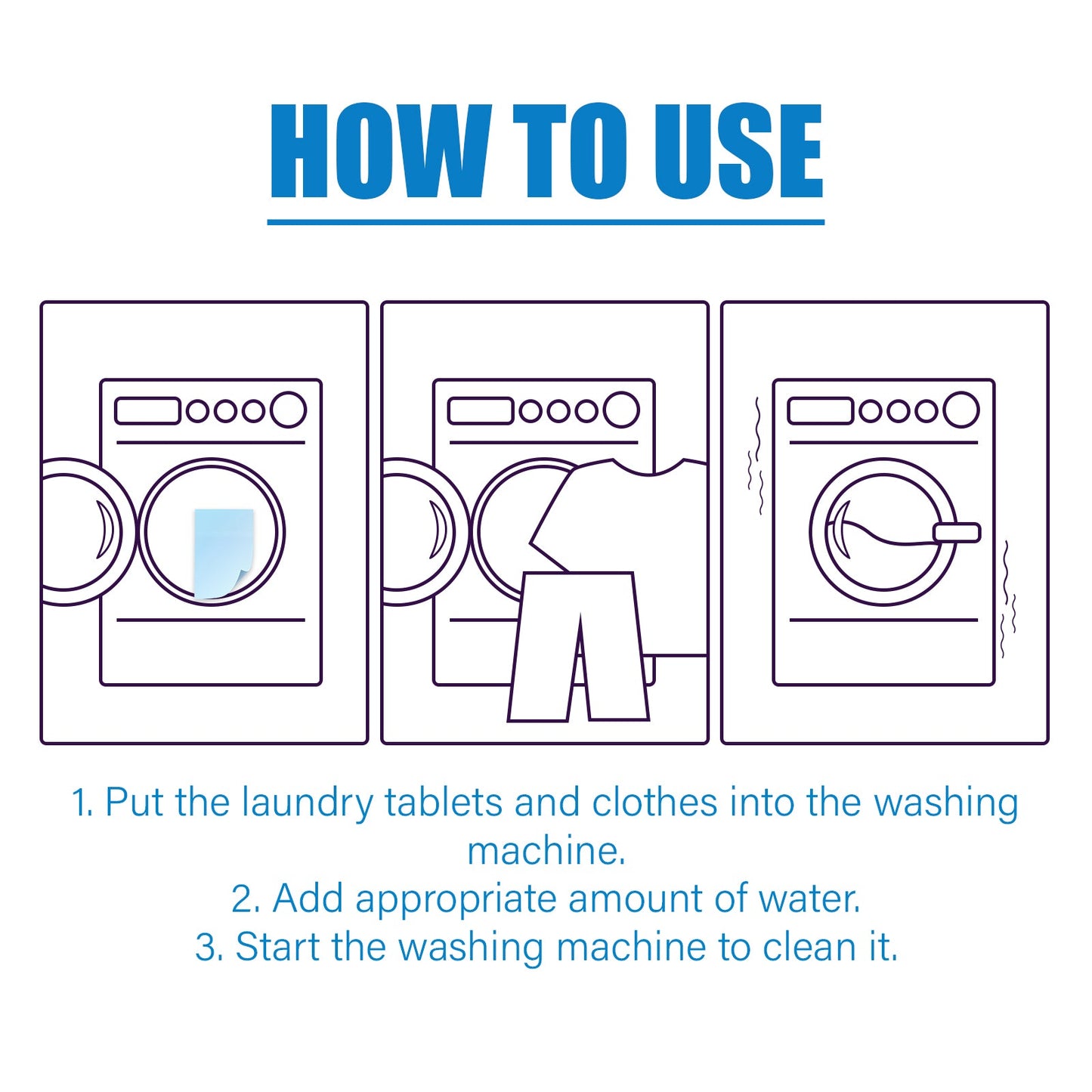 Jaysuing Laundry tablets Multi-purpose cleaning and washing tablets for removing oil stains, dirt, and mold from clothes