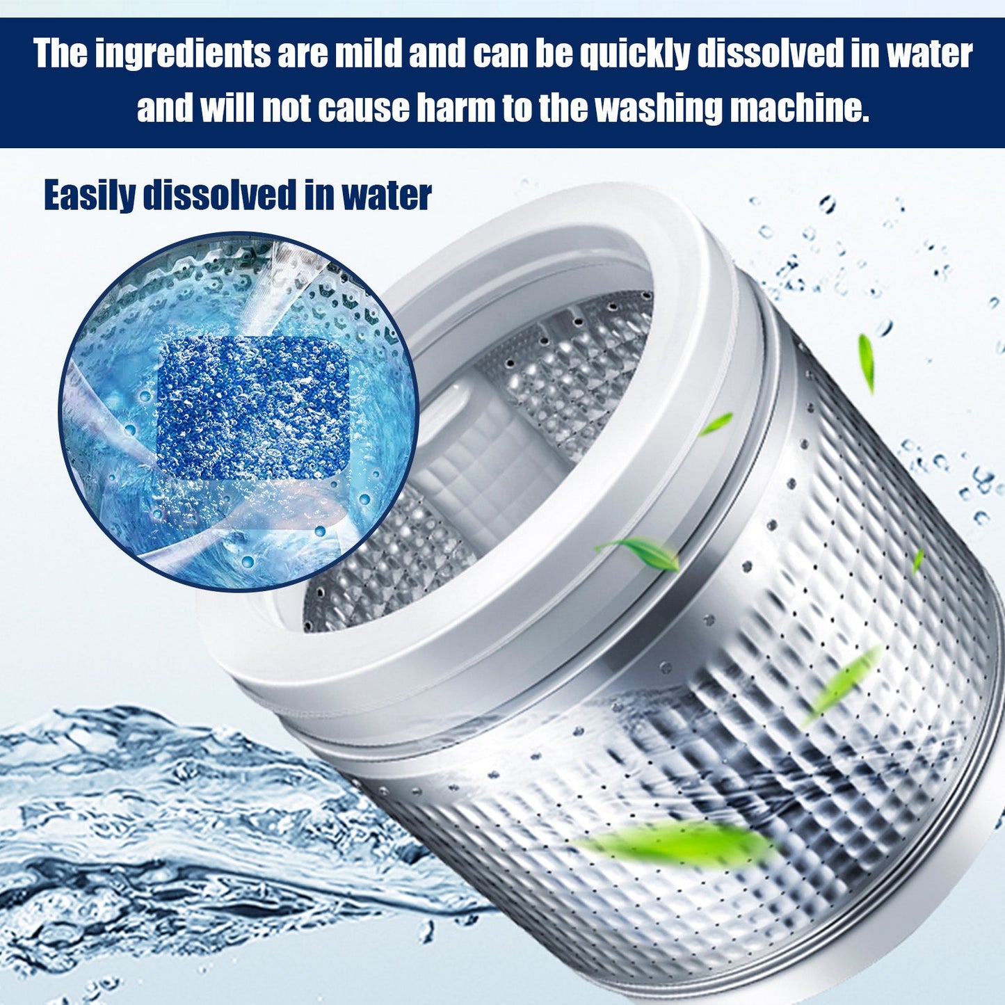 Jakehoe Washing machine cleaning tablets Washing machine tank cleaning tablets for removing dirt and odors