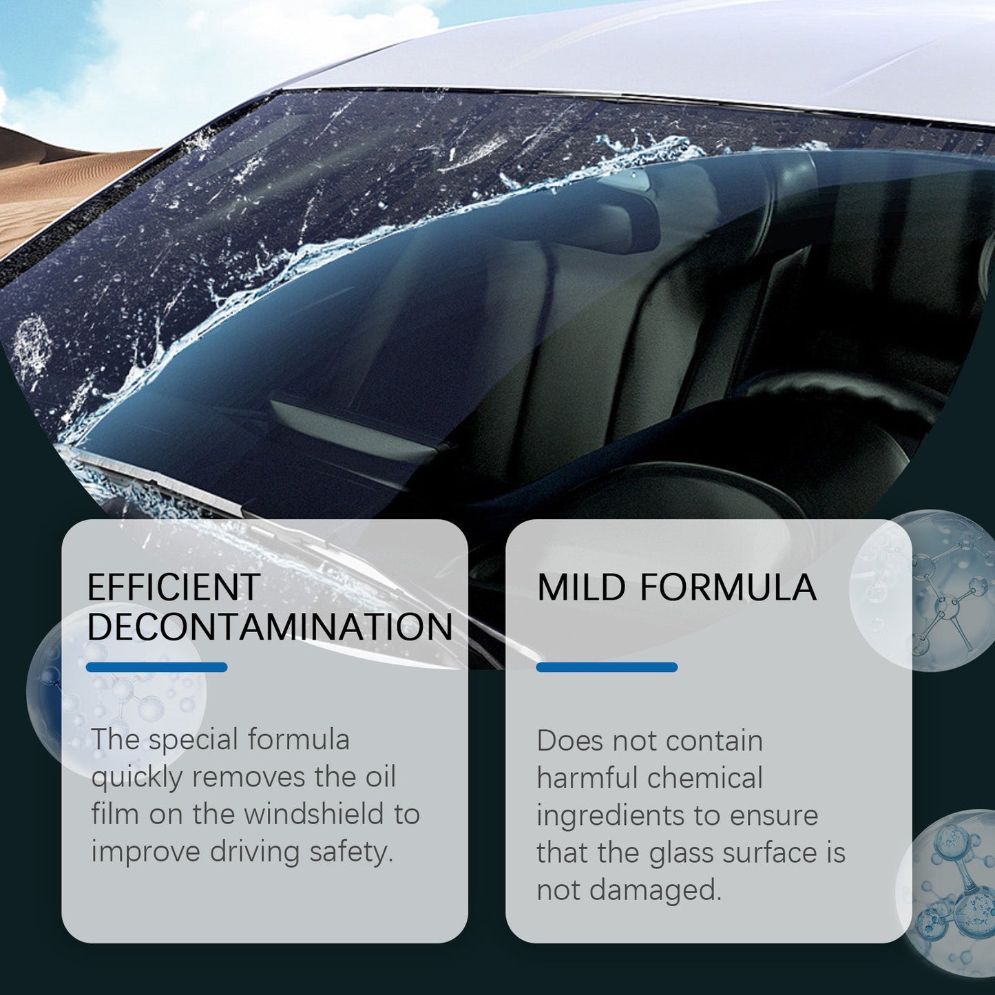 Rayhong Glass oil film cleaning tablets Front windshield oil film remover, stain remover, and brightening cleaning tablet