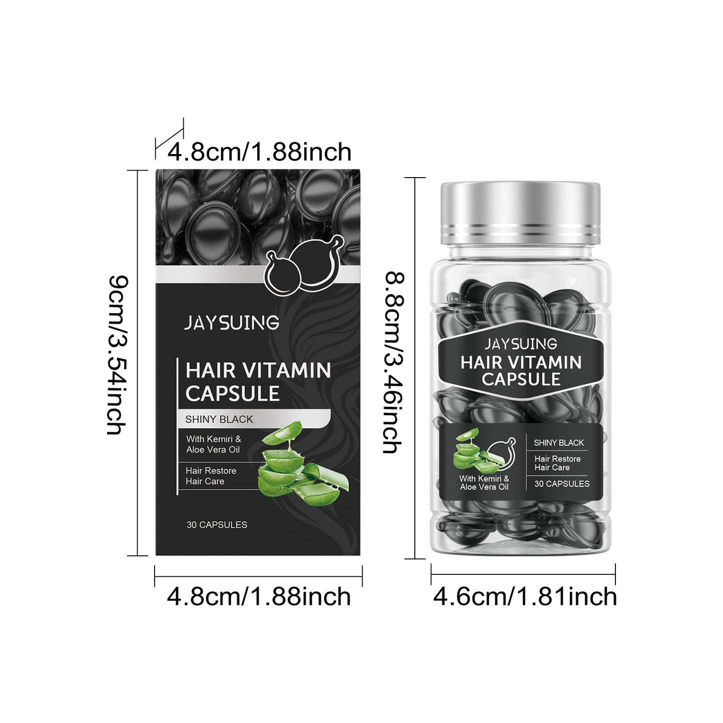 Jaysuing Hair Care Essential Oil Capsules Hair Smoothing Care to Improve Dryness and Frizz, Hair Care Essential Oil