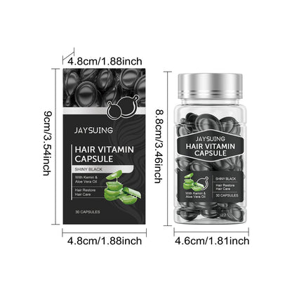 Jaysuing Hair Care Essential Oil Capsules Hair Smoothing Care to Improve Dryness and Frizz, Hair Care Essential Oil