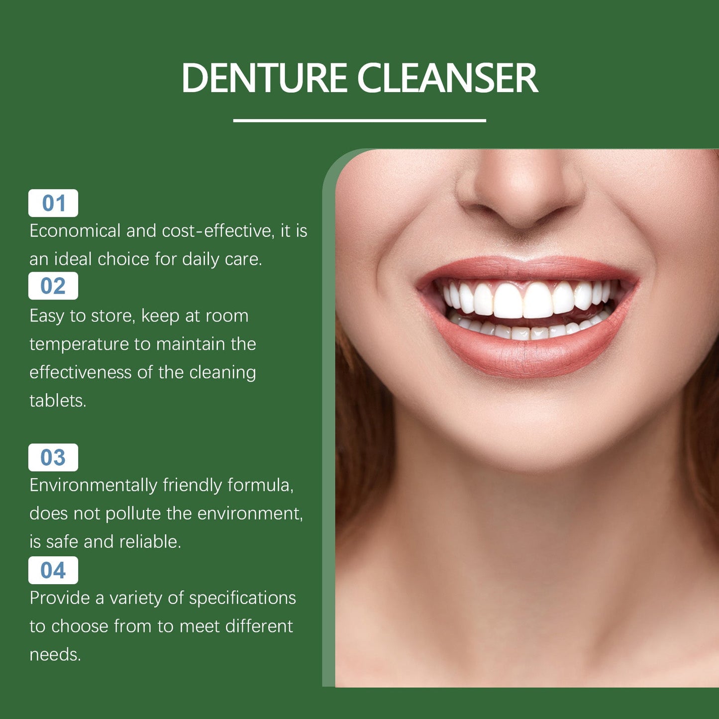 Oralhoe Denture cleaning tablets Hygiene care, cleaning of dental plaque and stains, braces, dentures, dental cleaning tablets