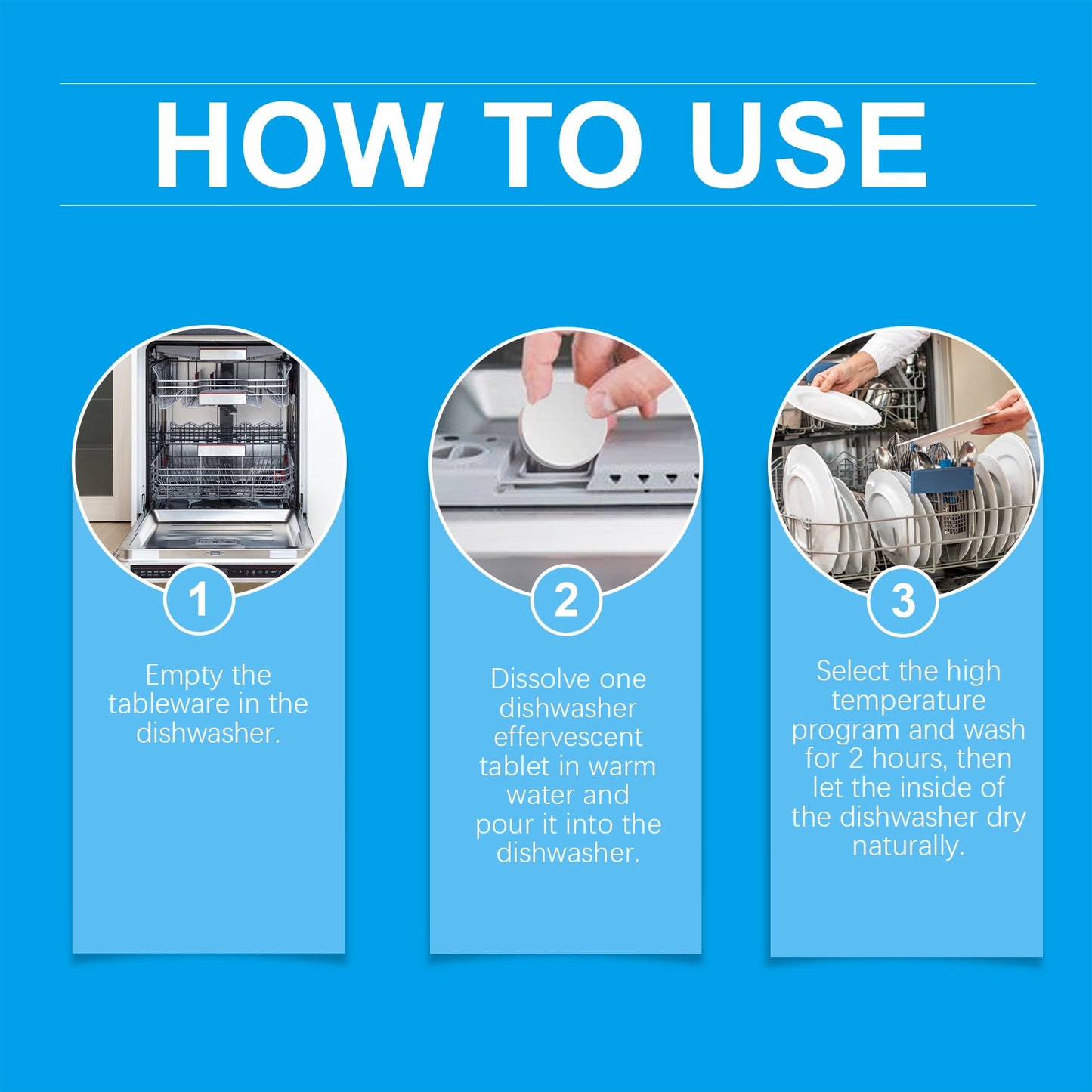 Jue-Fish Dishwasher cleaning tablets Kitchenware stain remover for heavy grease stains, tableware cleaner, dishwashing detergent
