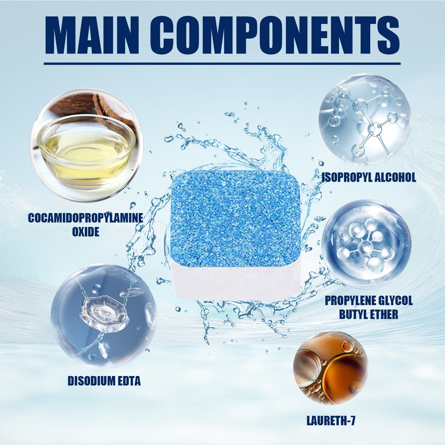 Jakehoe Washing machine cleaning tablets Washing machine tank cleaning tablets for removing dirt and odors
