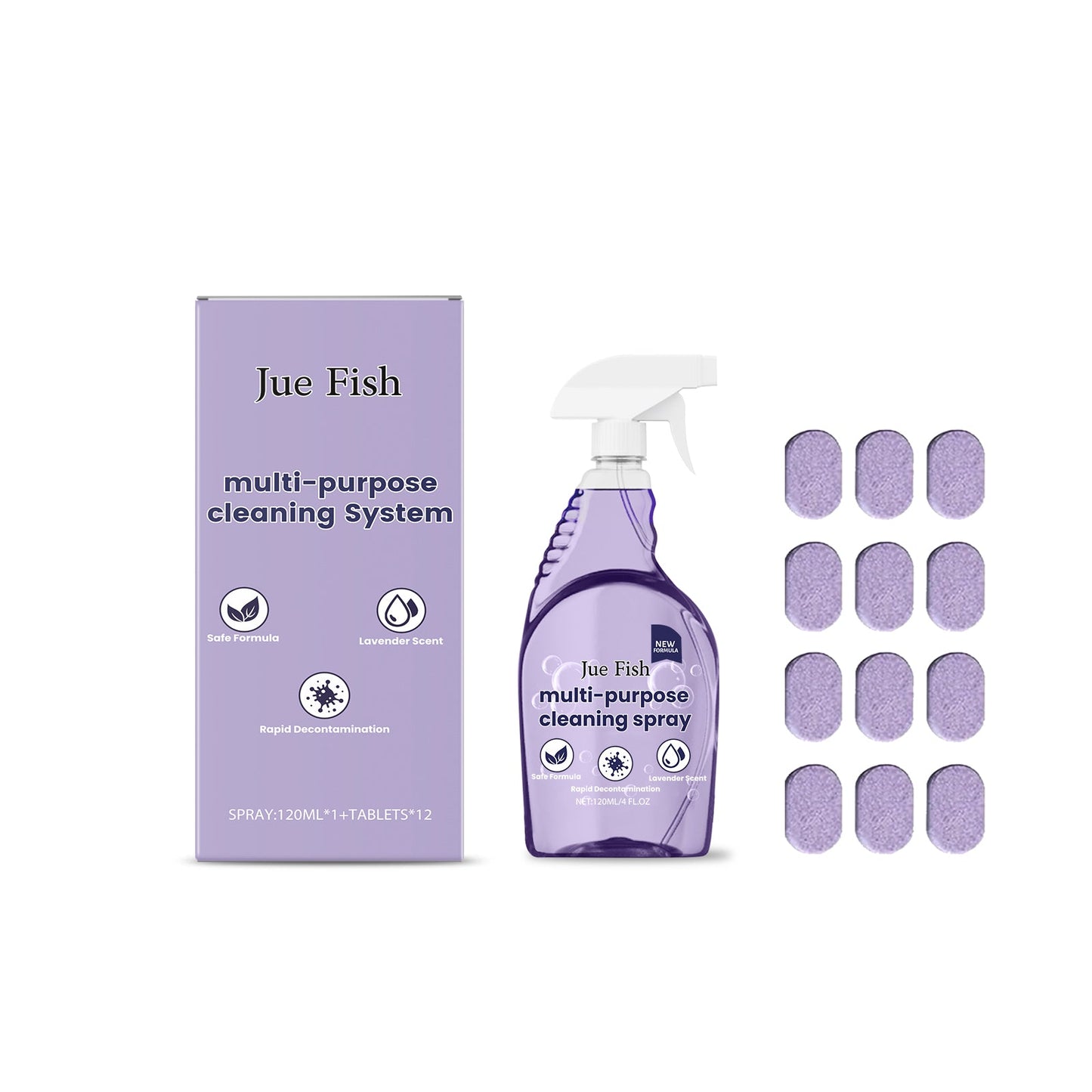 Jue Fish Multifunctional Cleaner Easy-to-use multi-purpose cleaner for cleaning grease and stains on kitchen stoves and utensils