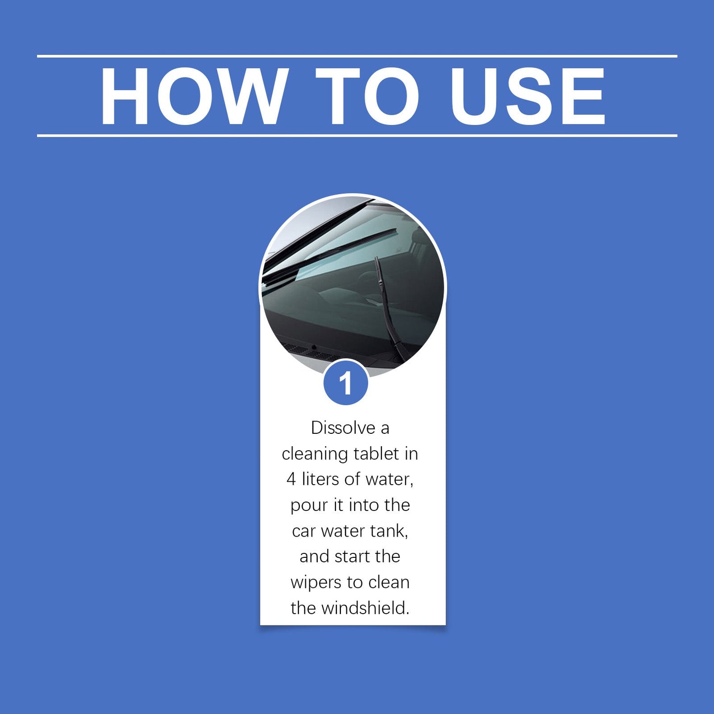 Homonth Car windshield cleaning tablets Car window anti-rain, waterproof, anti-fog glass cleaning effervescent tablets