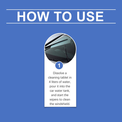 Homonth Car windshield cleaning tablets Car window anti-rain, waterproof, anti-fog glass cleaning effervescent tablets