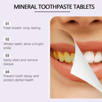 Oralhoe Oral Mint Toothpaste Tablets Portable mouthwash tablets, cleaning and dental care tablets, stain remover, breath freshener, toothpaste