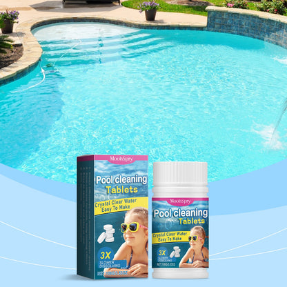 MoonSpry Pool cleaning slow-release tablets Swimming pool water decontamination, deodorization, and multi-functional cleaning effervescent tablets