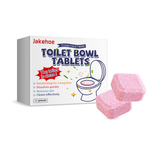 Jakehoe Toilet Effervescent Tablets Toilet cleaner for removing odors, yellow stains, dirt, and urine marks; toilet bowl cleaning tablets