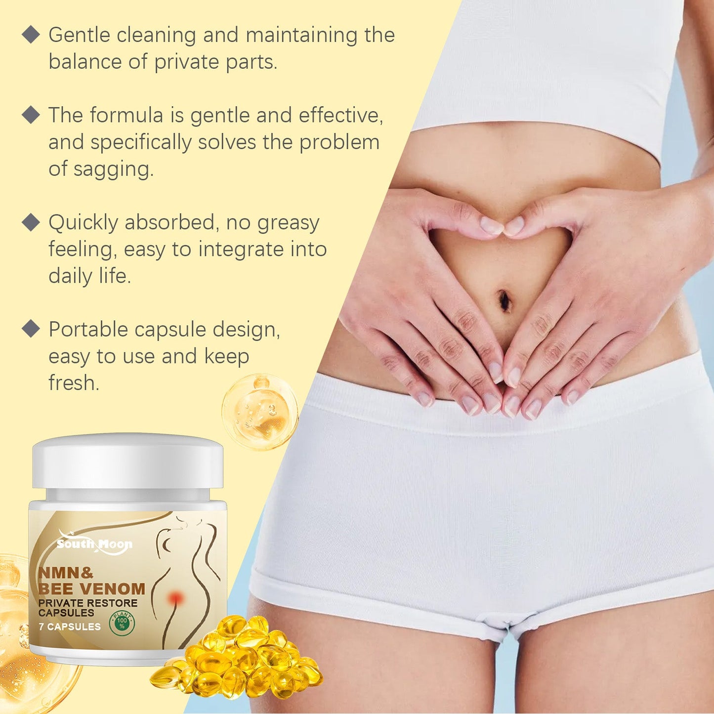 South Moon Women's Body Care Capsules Body cleansing, odor-removing, moisturizing and hydrating body care capsules