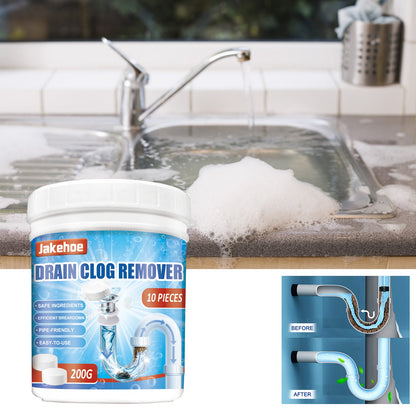 Jakehoe Drain Cleaning Tablets Kitchen and toilet drain pipes are clogged; cleaning, unclogging, and eliminating odors