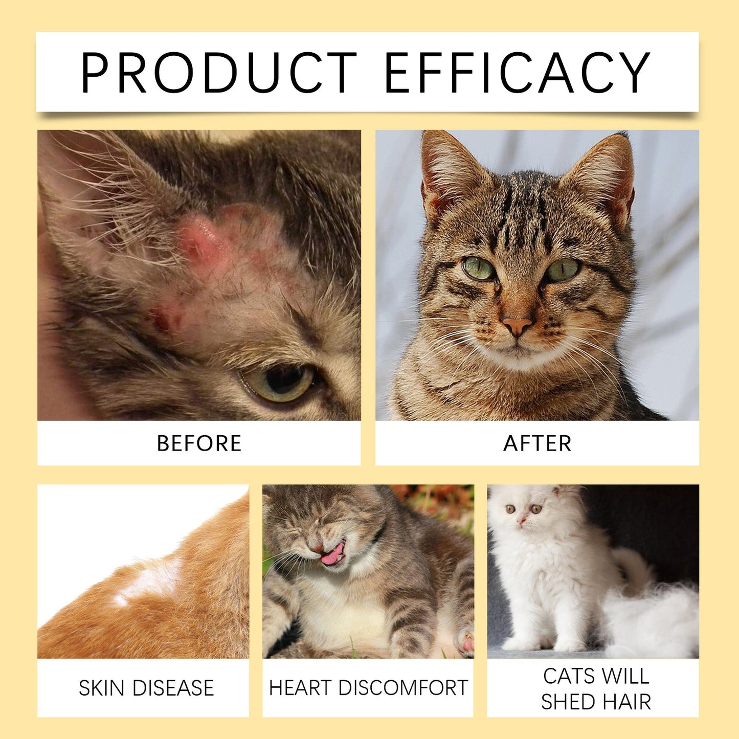 Yegbong Multivitamin Fish Oil Tablets for Cats Cat Care Vitamin Moisturizing Skin Fish Oil Supplement Tablets