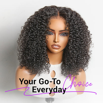 Beginner Friendly 200% Density Glueless 5x5 Closure Pre-Cut Lace Afro Curly Wig Flexi-Fit Drawstring Cap