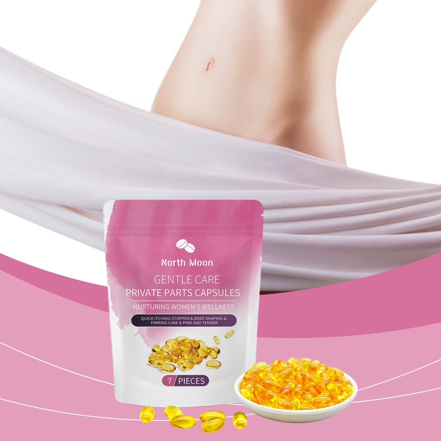 North Moon Women's Care Capsules Gentle nourishment for women's body skin, moisturizing and daily care