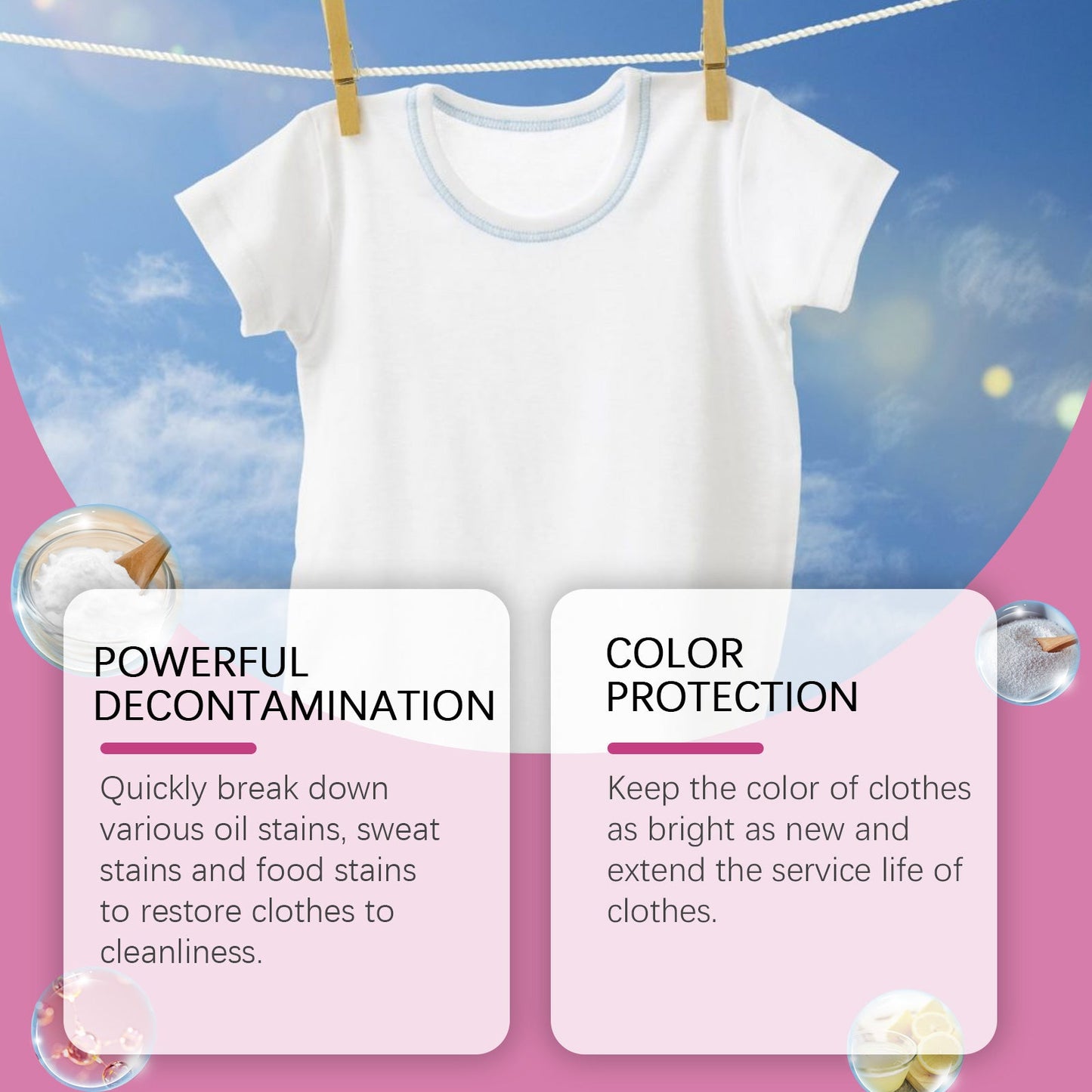 Jakehoe Clothing Stain Removal Effervescent Tablets Biological Enzyme Explosive Salt Laundry Cleaning and Stain Removal Effervescent Tablets