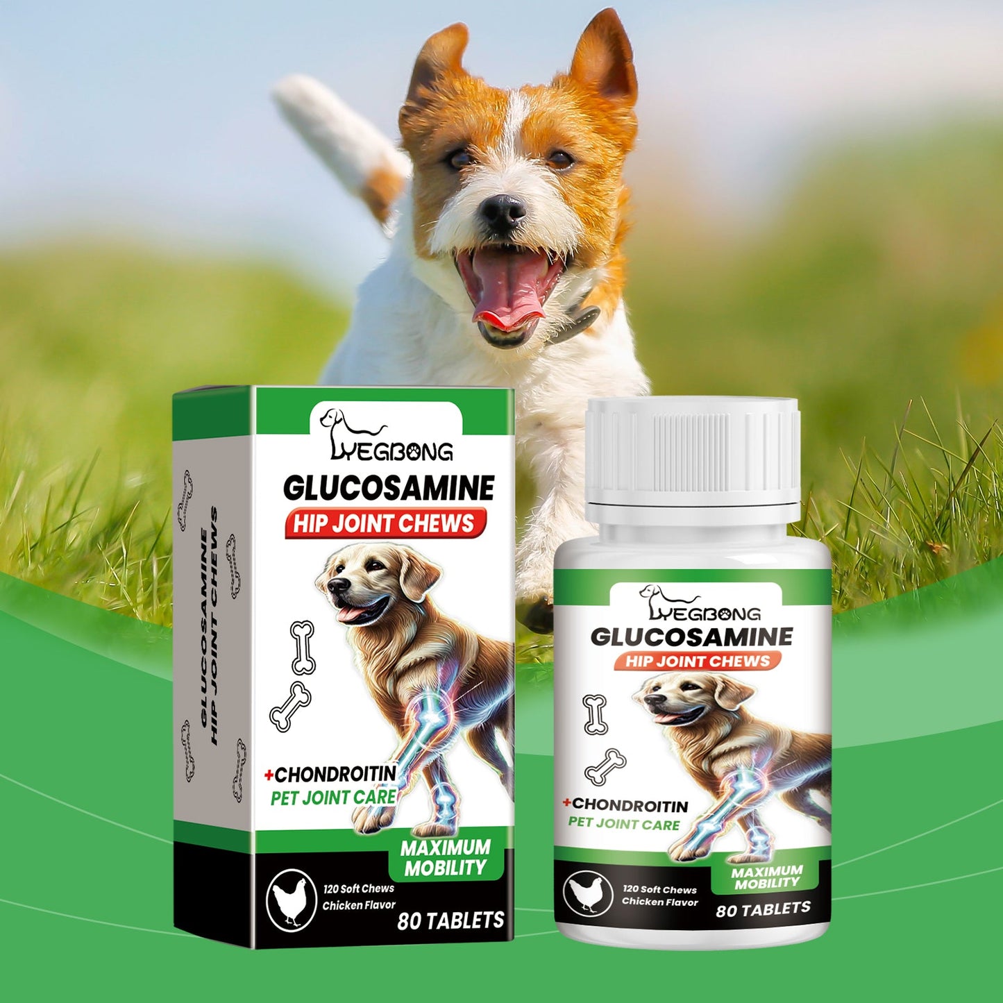 Yegbong Joint care tablets for dogs Joint care tablets for pets and dogs enhance vitality and provide nutritional supplements
