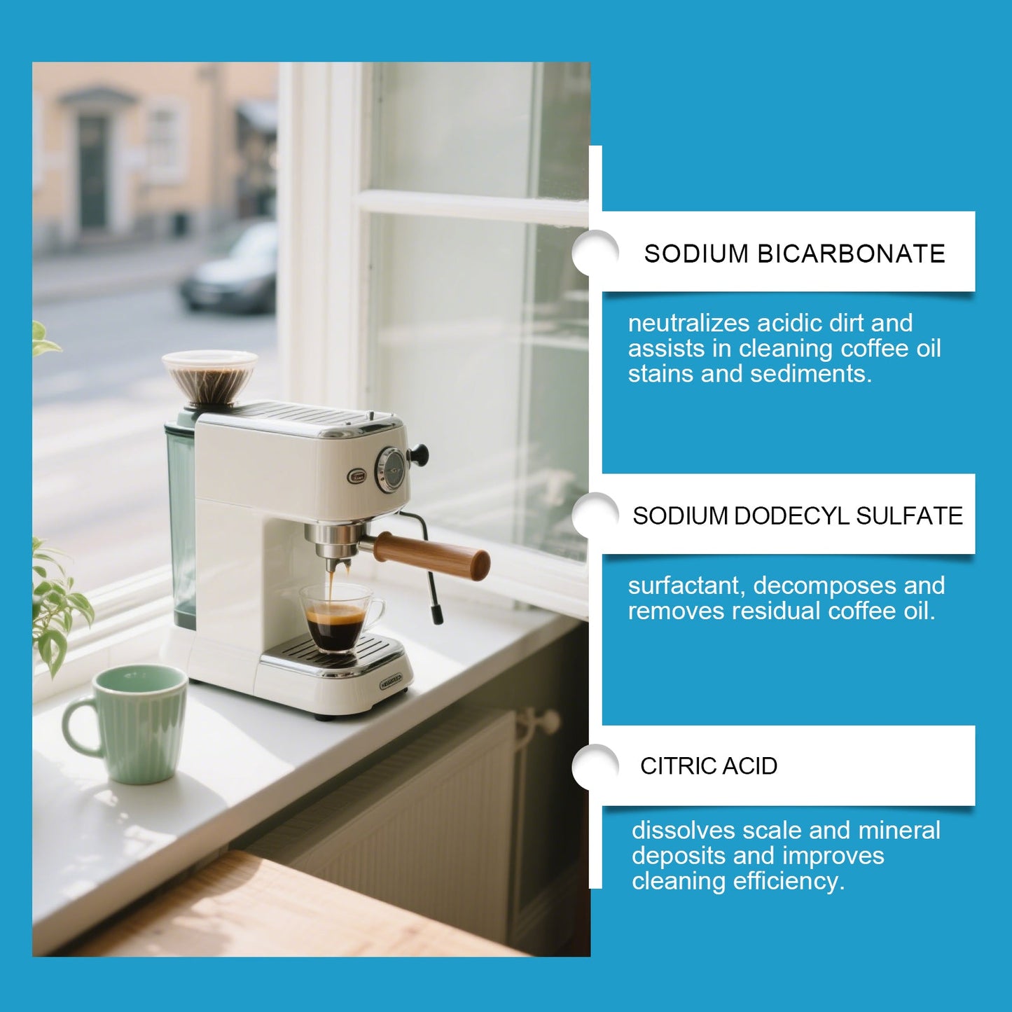 Jue Fish Coffee machine cleaning tablets Coffee machine stain removal filter cleaning tablets for household use
