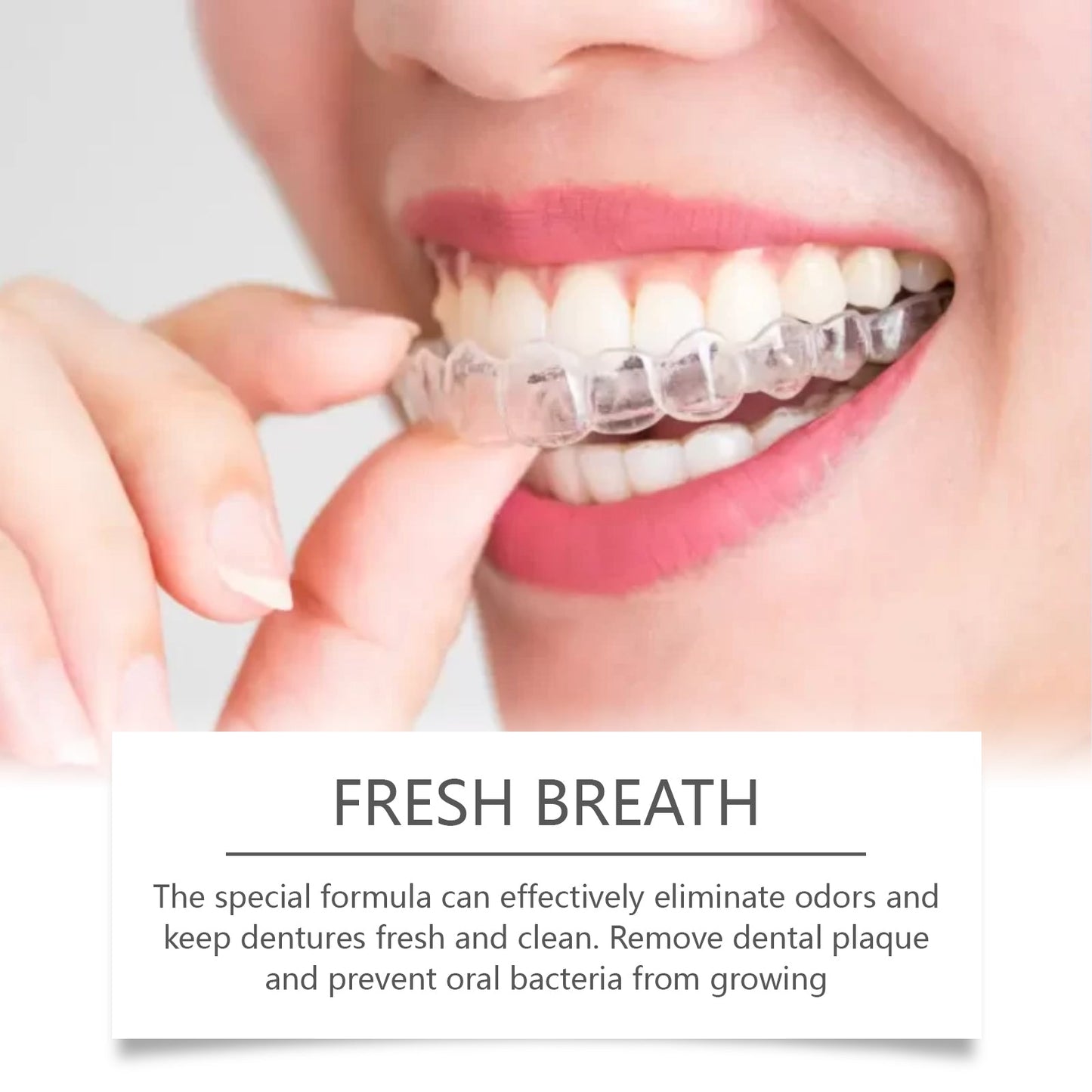 Oralhoe Denture cleaning effervescent tablets Gentle cleaning of denture stains, fresh and clean, daily portable effervescent tablets